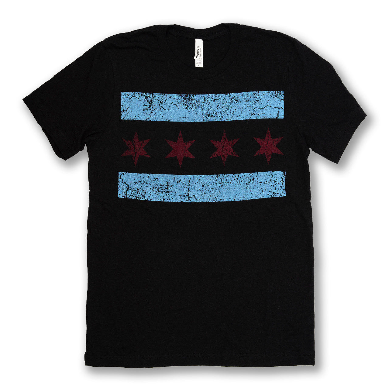 Distressed Chicago Flag Tee