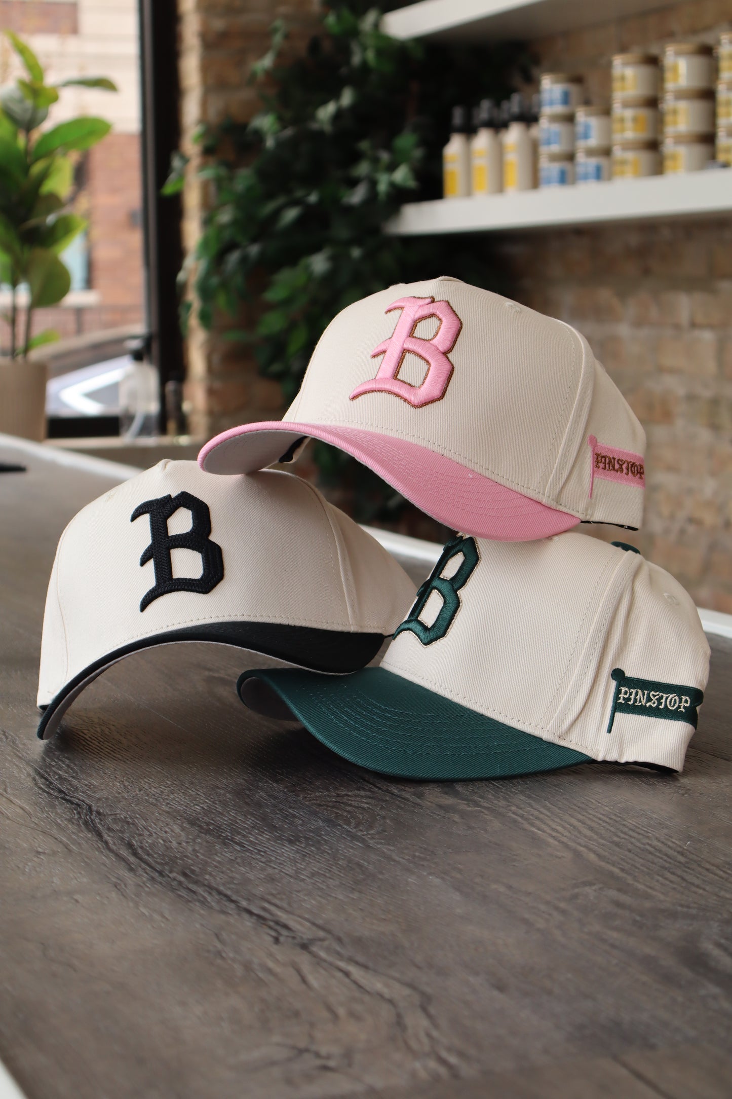 Pinstop "B" Pink Snapback