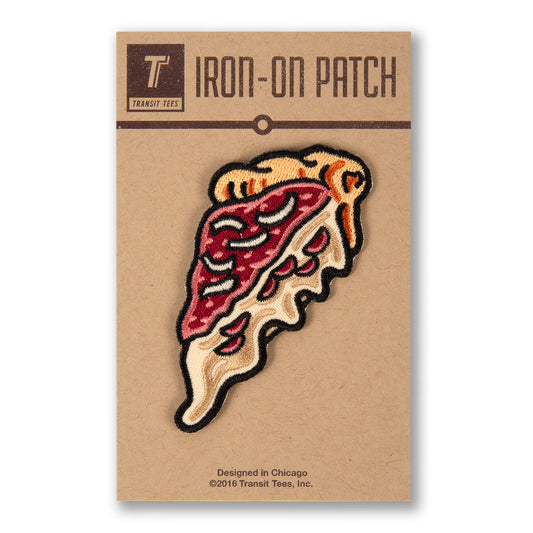 Transit Tees " Deep Dish Pizza" Iron on Patch