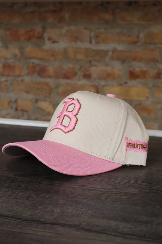 Pinstop "B" Pink Snapback
